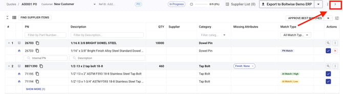 BoltWise Quote Details Button