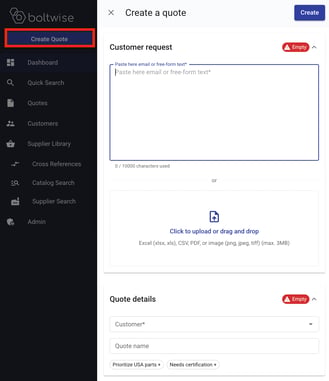 BoltWise Create a Quote Tool