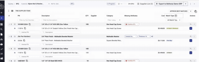 BoltWise Manage Columns